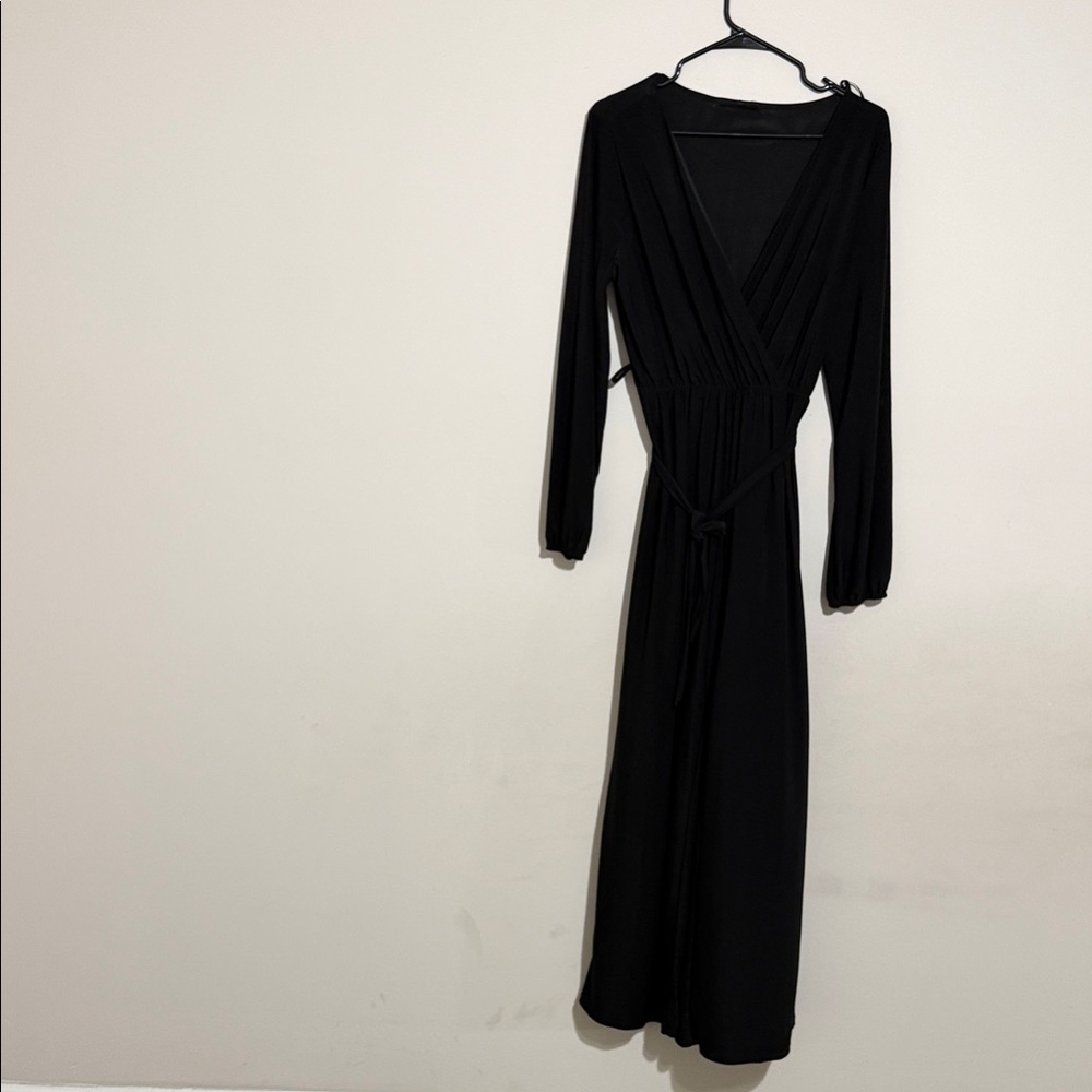Elegant Black Wrap Dress